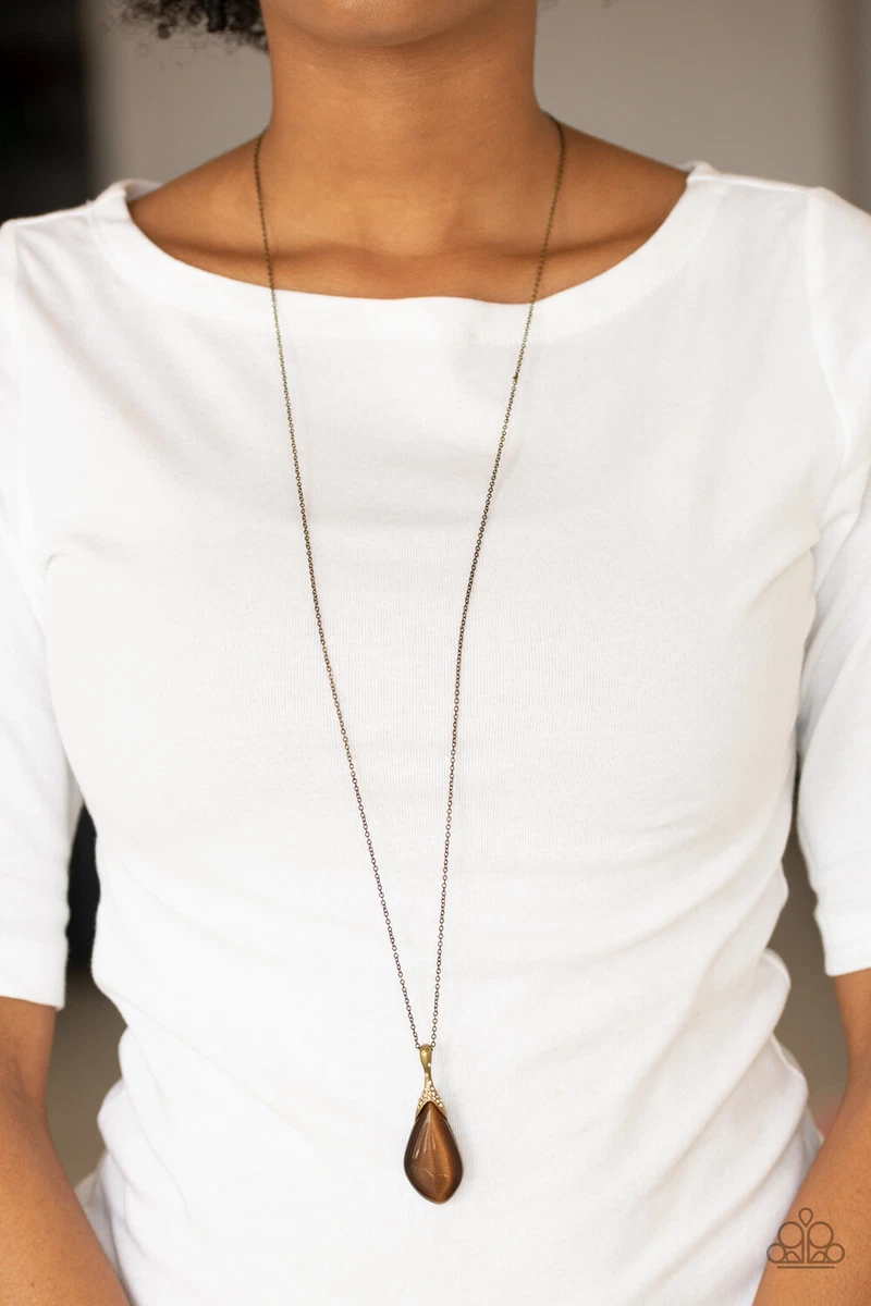 Paparazzi long shop brass necklace
