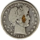1898 Barber Half grades in VERY GOOD condition ~ PLEASE SEE THE SCAN  stk y 12