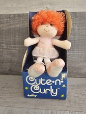 Vtg AmToy Cute  n  Curly Plush Doll Pink Ballerina Baby Red Hair New Original Box