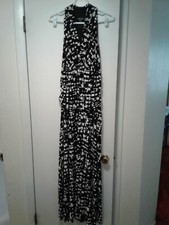 Nine West Maxi black/white pattern dress size 16