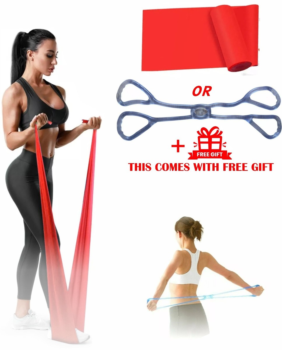 Gel Resistance Band Yoga and Pilates Arm Fitness Exercise Band Free Jump  Rope