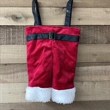 Santa Pants Plush Christmas Candy Bag Wine Stocking Bottle Gift Bag