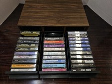 Vintage Cassette Tape Faux Storage With Country Artist Tapes Case 36 Slots