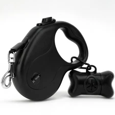 16 FT Retractable Dog Leash with Poop Bag Holder, for  Dogs up to 50 lbs