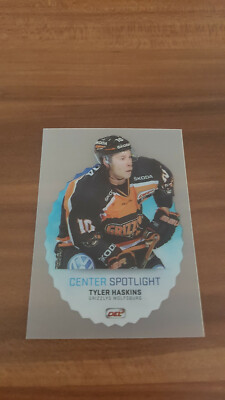 DEL 15-16 2015-2016 PREMIUM 1 CENTER SPOTLIGHT TYLER HASKINS GRIZZLYS WOLFSBURG