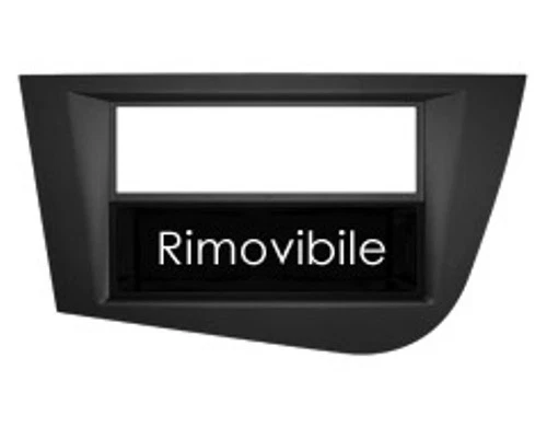 YUNTX Mascherina Radio 2 DIN Per Seat Leon (2005-2012) E Altea/Toledo – Cornice Auto Radio Nero, Plastica