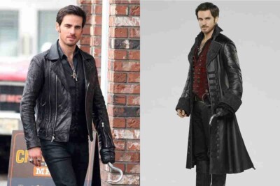 Colin O Donoghue Once Upon a Time Captain Hook Black Leather Jacket Coat