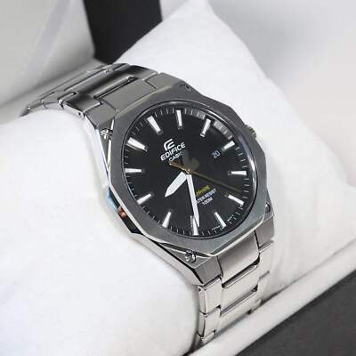 Casio Edifice Men's Black Dial Stainless Steel Sports Watch EFR
