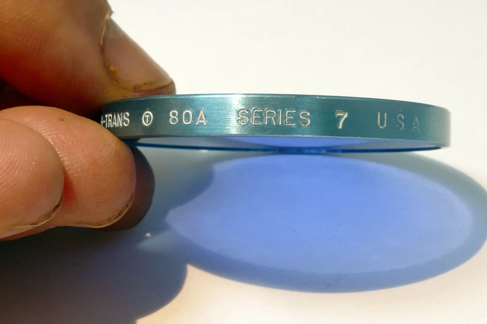 Tiffen Hi-Trans Series 7 VII 50.8mm filter drop in 80A light blue cooling  - Image 3 of 4