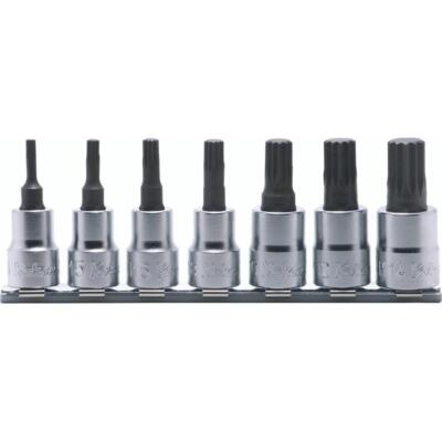 Koken RS3020/7-L50 3/8 In Sq. Dr. Bit Socket set XZN M4-M14 L50 mm 7 Pcs.