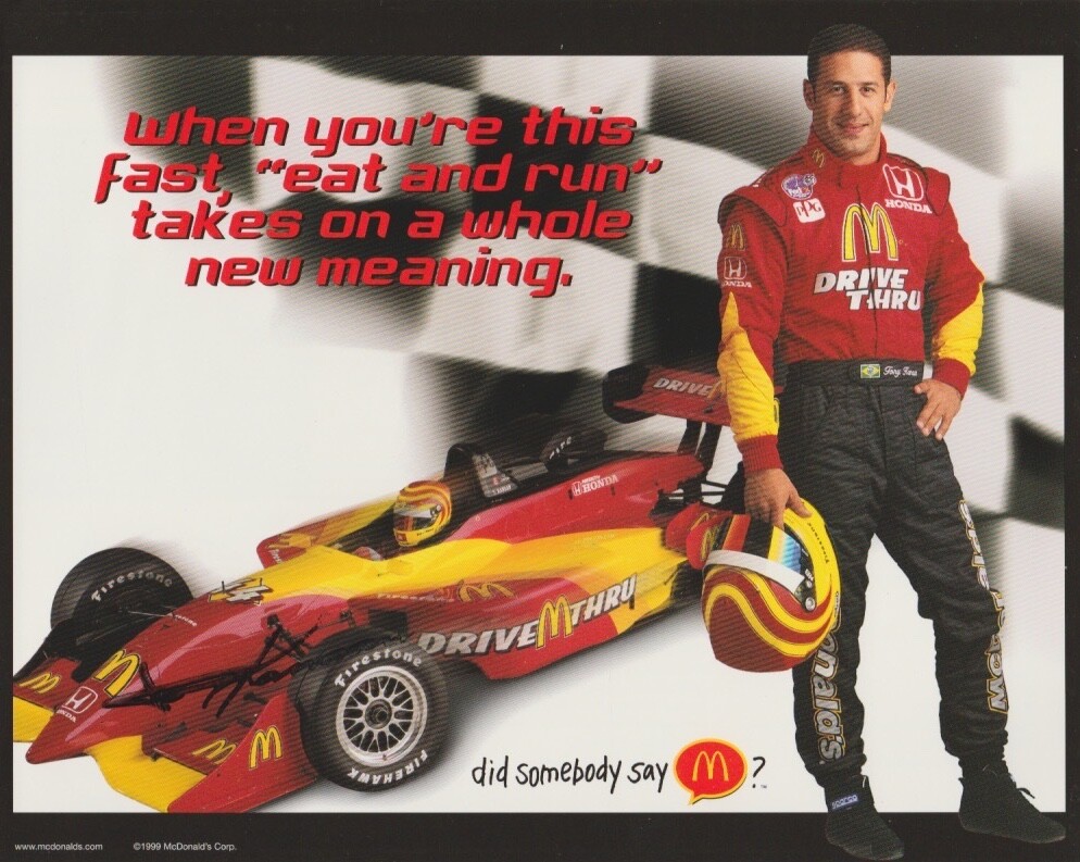 1999 Tony Kanaan McDonald's Honda Reynard CART Champ Car Hero Card