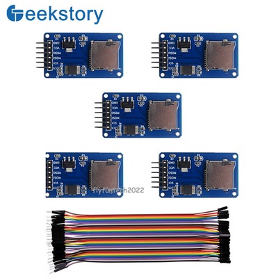 5PCS Mic-ro SD Card Reader Module with SPI interface Dupont Cable For Ar duino