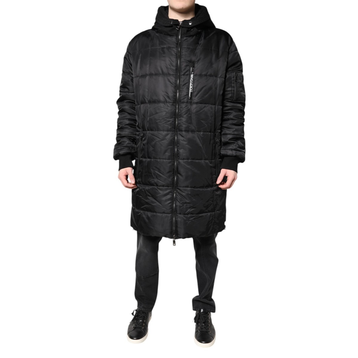 ダウンジャケット・コート Dolce & Gabbana Dolce & Gabbana Coats Black DOLCE & GABBANA Jacket Black Hooded Parka Coat Winter Men