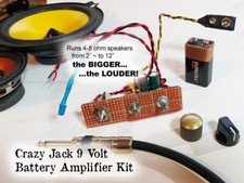 WEIHNACHTSGESCHENKE für Gitarristen! 9 Volt 1 W Batterie Gitarrenverstärker Kit EINFACHER SELBSTMACHEN