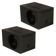 Q-Power QBOMB10VL Single 10" Vented Ported Car Subwoofer Box Enclosure 2 Pack 
