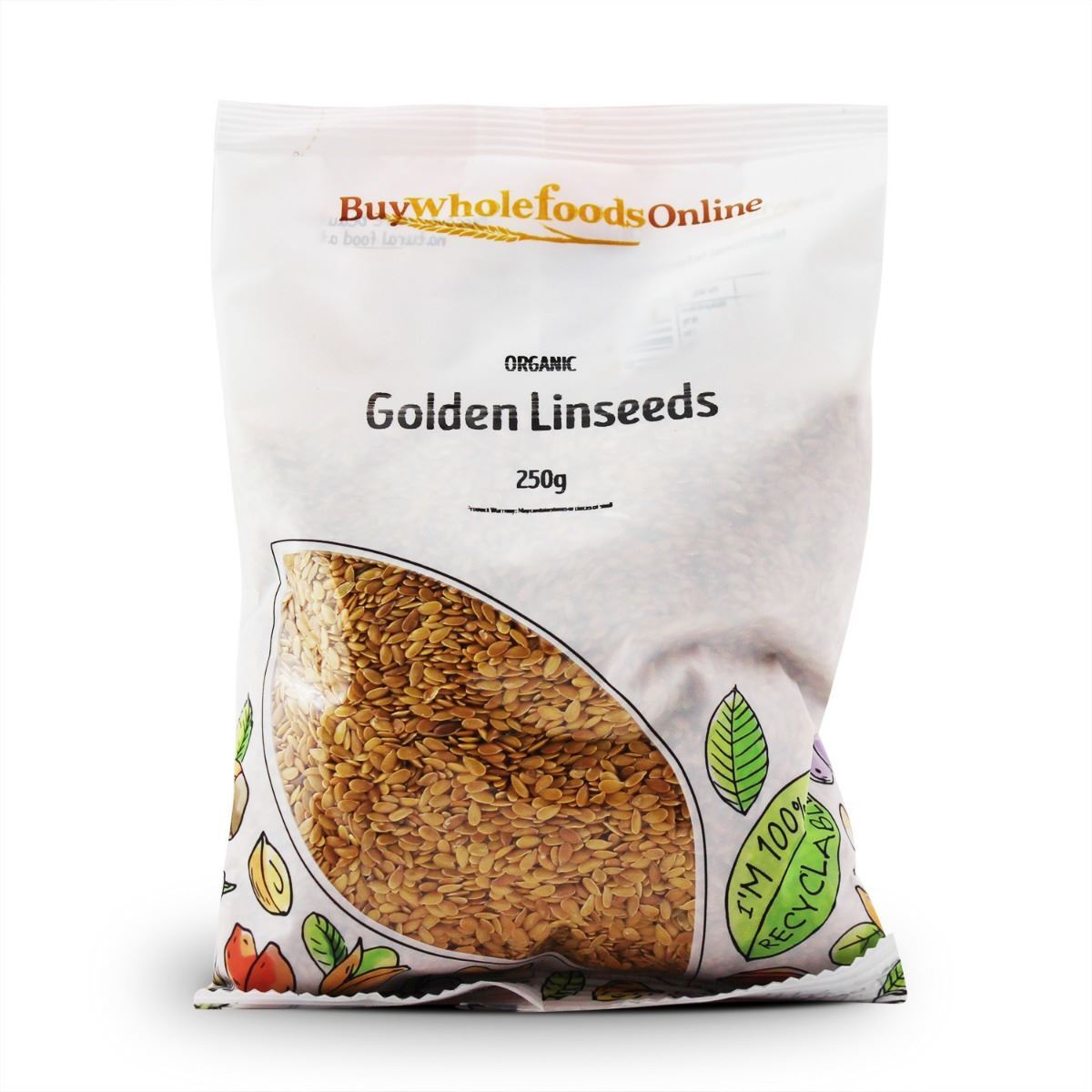 Organic Golden Linseed 250g | BWFO | Free UK Mainland P&P