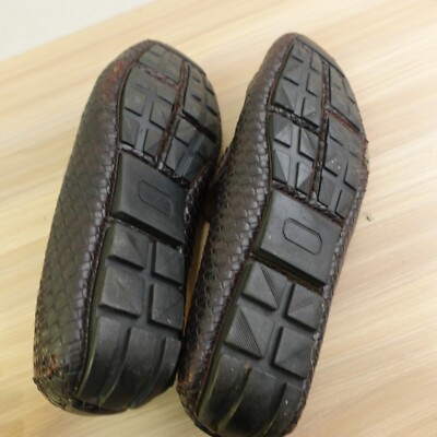 Horsebit Driver Loafers Mens 13 Choco Woven Vegan Leather 