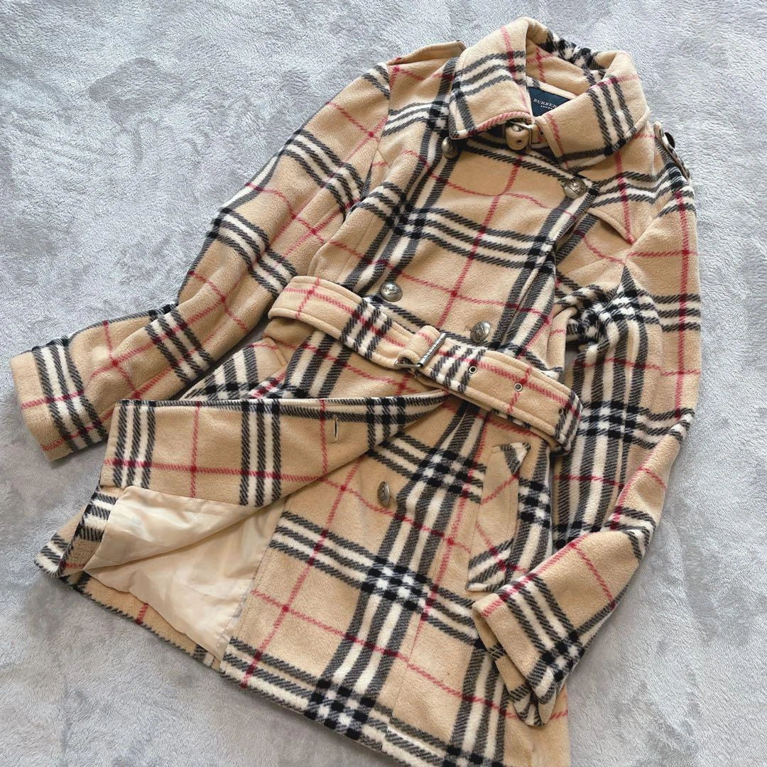Burberry London Made In England Mega Beige Nova Check Trench Coat