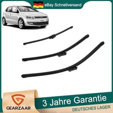 Scheibenwischer vorne + hinten passend für VW POLO | 9N | BJ 2002-2009 Schwarz