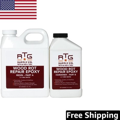 Versatile Wood Rot Repair Epoxy Quart - Easy Application, Prevents Future Damage