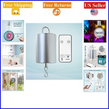 Silver Disco Ball Motor with Remote, 10RPM, Hanging Wind Spinner Decor