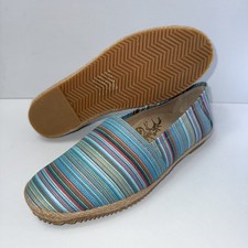 Aetrex Kylie CF125 Womens US 6 EUR 36 Blue Stripe Slip On Fabric Casual