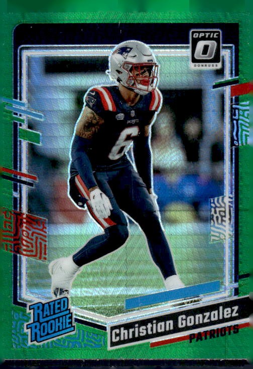 2023 Donruss Optic #274 Christian Gonzalez Green Hyper