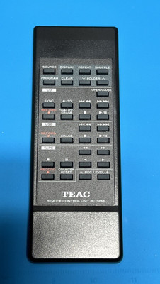 TEAC Remote Control Unit RC-1283 -  for TEAC AD-RW900 Cassette and CD Recorder.