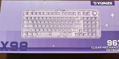 YUNZII X98 Transparent Mechanical Keyboard CLEAR Key RGB Backlit Hot Swappable