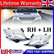 PAIR LEFT RIGHT FRONT HALOGEN HEADLIGHT LAMPS FITS FOR TOYOTA HILUX 2011-2016 UK
