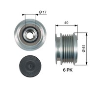 Gates OAP7013 Lichtmaschine Freilaufkupplung FüR Audi, Dodge, Ford, Jeep,