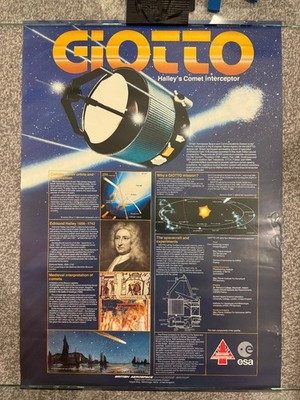 1985 ''Giotto - Halley's Comet Interceptor'' British Aerospace Space Travel Poster