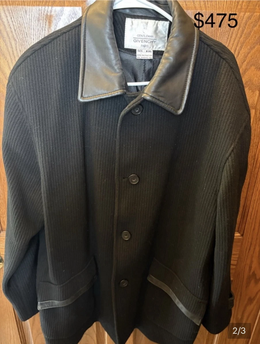 Givenchy Black Leather Outer Shell Coats, Jackets & Vests for Men