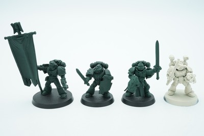Warhammer 40k Space Marines Command Squad 4er Set Plastik Miniaturen