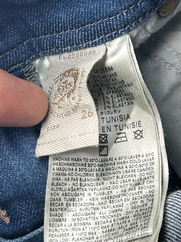 Diesel Matic Jeans Women Size 26x28 Blue Stretch Denim Low Rise Slim Straight - Image 4 of 4