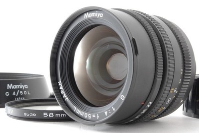 Mamiya マミヤ G 50mm F4L フード付き Top MINT w/ Hood] Mamiya G 50mm f/4 L Wide Angle Lens For New 6