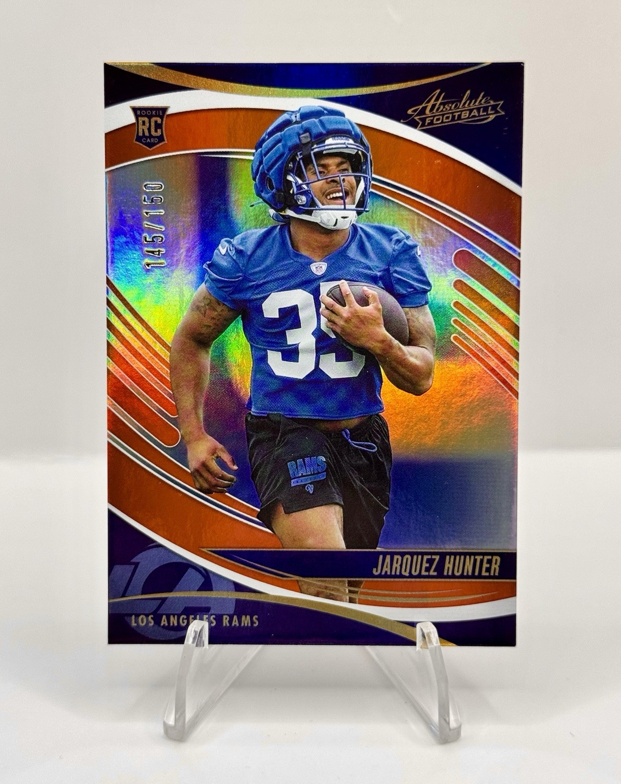 JARQUEZ HUNTER 2025 Panini Absolute Rookie Orange Prizm RC LA Rams /150