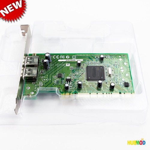 Adaptec USB2Connect AUA-2000B 2-Port USB PCI Card Expansion Controller Card NEW - Afbeelding 1 van 5