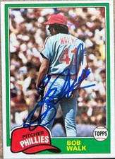 Bob Walk Autographed 1981 Topps #494