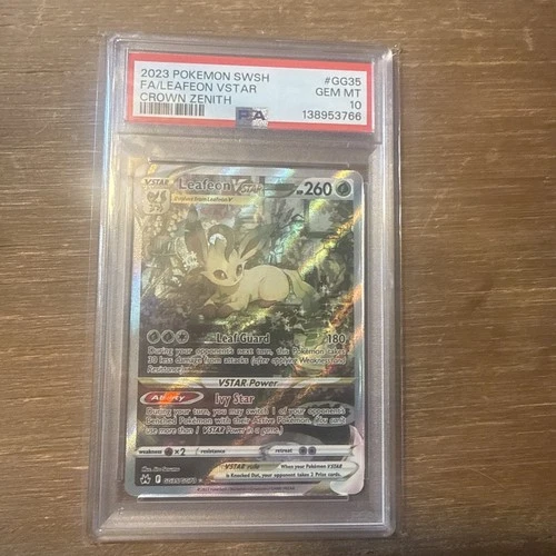 Leafeon VSTAR PSA 10 GG35/GG70 Crown Zenith Galarian Gallery Holo FA