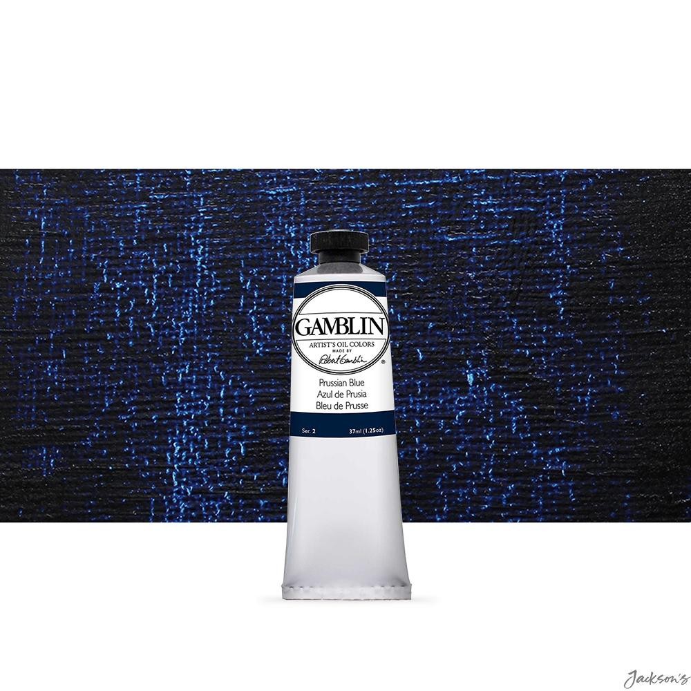 Gamblin Artists Oil Paint Linseed Oil 37ml Prussian Blue Colour Mixing