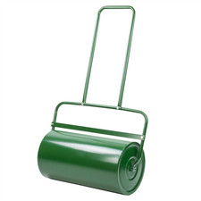 GARDEN LAWN ROLLER LARGE HEAVY DUTY 48 LITRE BARREL OUTDOOR GRASS SEED SAND FILL