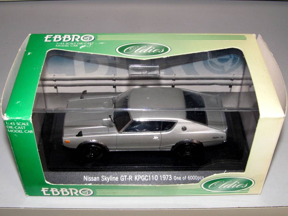 【在庫一掃】 Gt-R Skyline Nissan 1/43 Ebbro Kpgc110 Oldies Silver 1973 乗用車