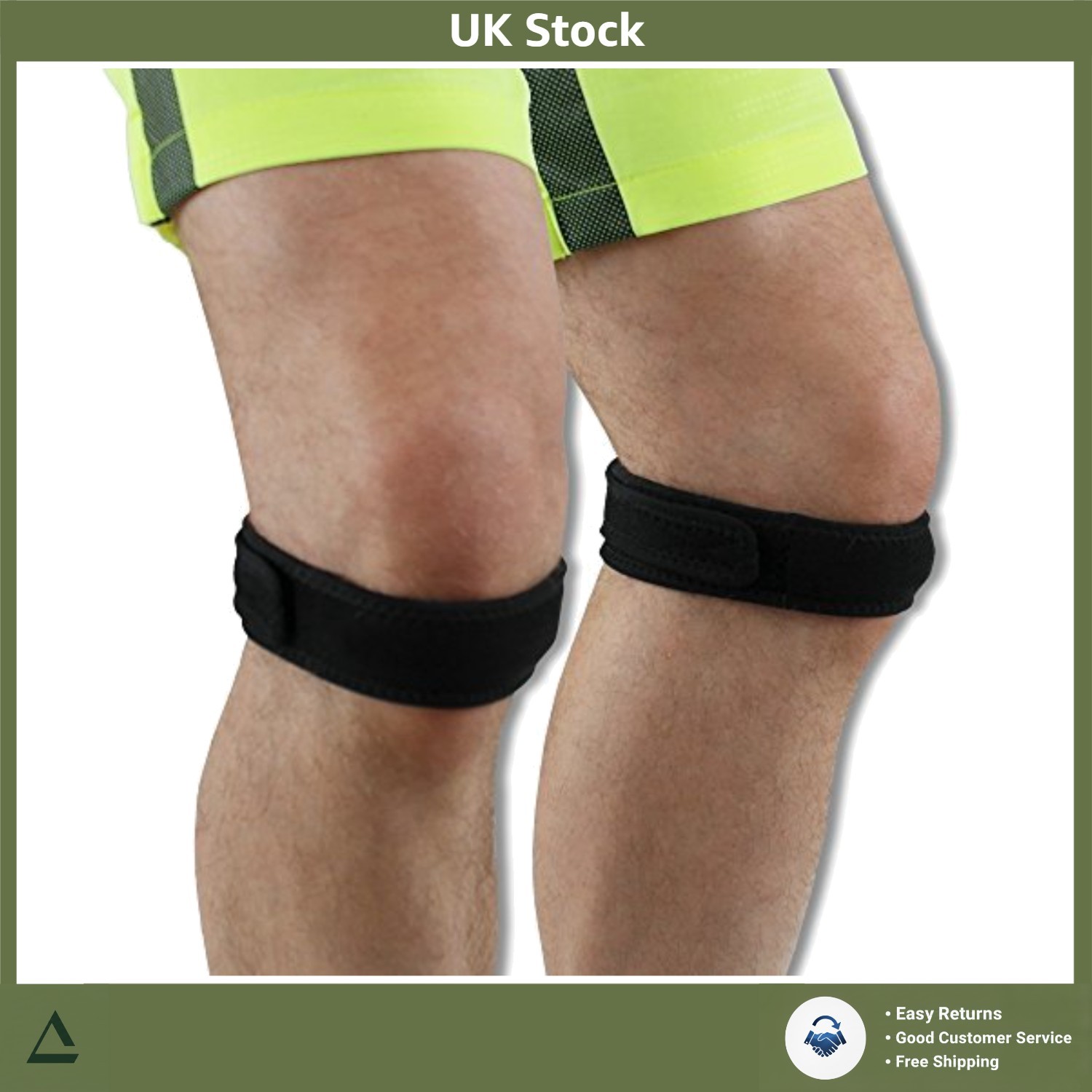 Adjustable Magnetic Patella Tendon Knee Strap Brace Support 2-Pack