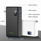 10000mAh Portable Power Bank USB/USB-C Fast Charger with AC Plug Battery Bank — photo 2