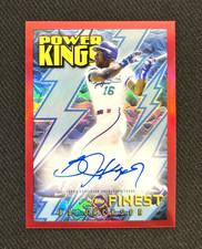 Bo Jackson Red /5 Auto 2022 Topps Finest Flashbacks Power Kings (1:16,358 packs)