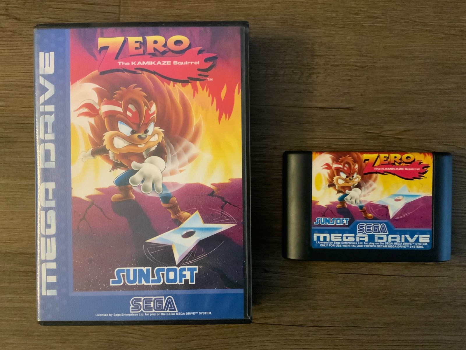Sega Mega Drive ZERO THE KAMIKAZE SQUIRREL Ohne Anleitung/PAL