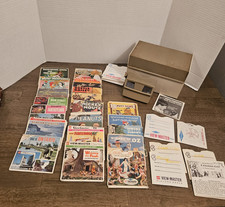 VINTAGE GAF View Master Case Sawyer Gaf Reels Mostly Cartoons 22 Titles 1950's