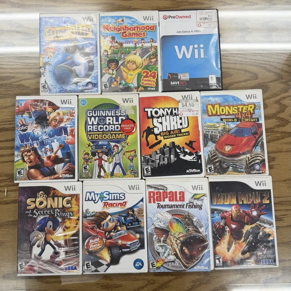 Lot Wii Games, Tested - Sonic Secret Rings, Iron Man, Kart Racing, Just Dance + - Image 2 of 4