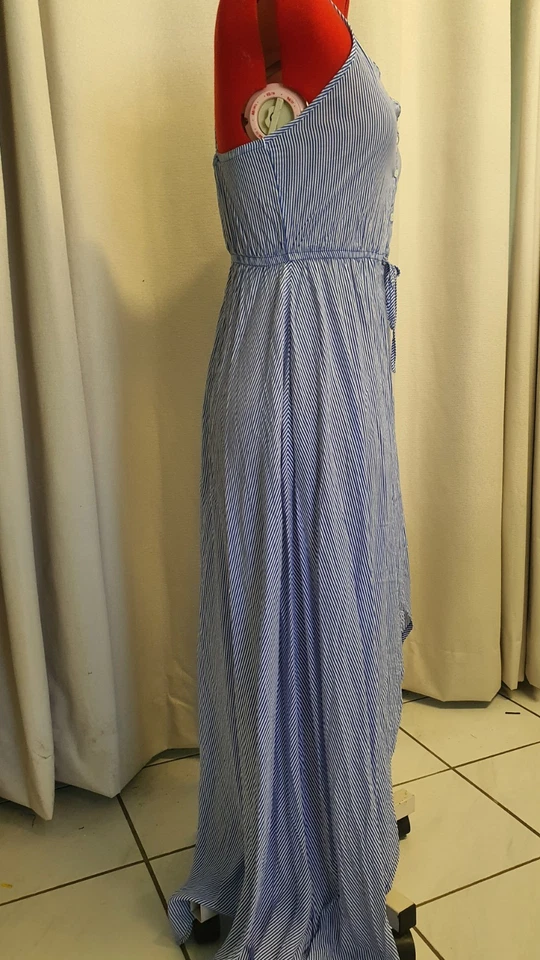 Cotton On Blue/white Stripe Soft Cotton Maxi Dress Size 12 - image 3 of 4
